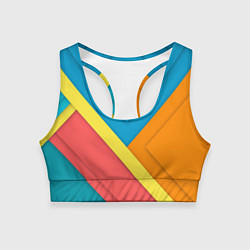 Топик спортивный женский Простейший геометрический узор, цвет: 3D-принт