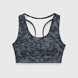 Топик спортивный женский Пиксельный паттерн - минимализм, цвет: 3D-принт