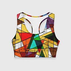 Топик спортивный женский Грубый абстрактный фон, цвет: 3D-принт