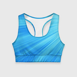 Топик спортивный женский Бирюзовые солнечные лучи, цвет: 3D-принт
