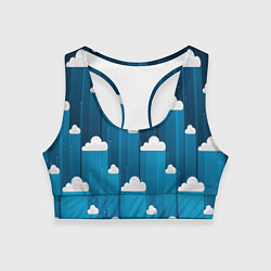 Топик спортивный женский Night clouds, цвет: 3D-принт