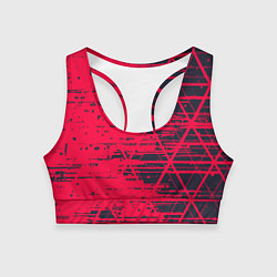 Топик спортивный женский Black & Red, цвет: 3D-принт