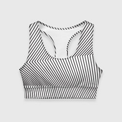 Топик спортивный женский Ломанные линии и оптическая иллюзия, цвет: 3D-принт