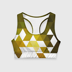 Женский спортивный топ Золотистая мозаика из ромбов