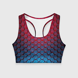 Топик спортивный женский Битва градиентов брони, цвет: 3D-принт