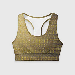 Женский спортивный топ Текстура золотой ткани