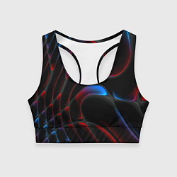 Топик спортивный женский Neon colors drops of liquid, цвет: 3D-принт