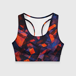 Топик спортивный женский Мозаичная геометрия, цвет: 3D-принт