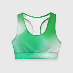 Топик спортивный женский Градиент зеленый, цвет: 3D-принт