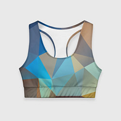 Топик спортивный женский Детальные выпуклые фигуры, цвет: 3D-принт