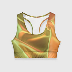 Топик спортивный женский Золотой шёлк и отливы, цвет: 3D-принт