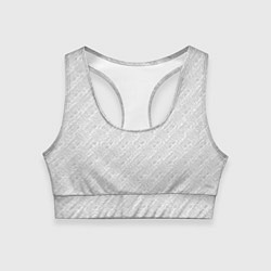 Топик спортивный женский Текстура светло-серый, цвет: 3D-принт