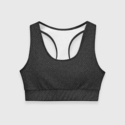 Топик спортивный женский Мозаика мелкая черный, цвет: 3D-принт