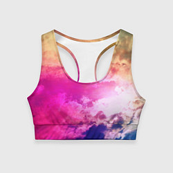 Женский спортивный топ Разноцветное небо