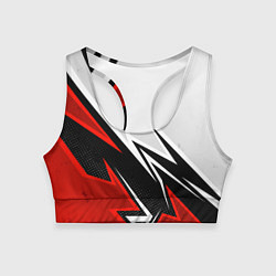Женский спортивный топ Бело-красная униформа для зала