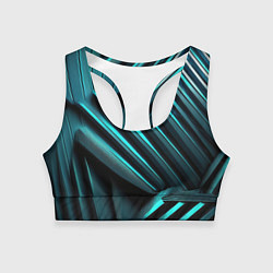 Топик спортивный женский Объемные полосы, цвет: 3D-принт