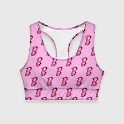 Топик спортивный женский B is for Barbie, цвет: 3D-принт