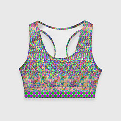 Топик спортивный женский Glitch burst, цвет: 3D-принт