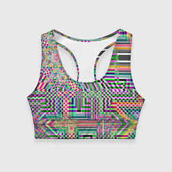 Женский спортивный топ Геометрическая абстракция ультра