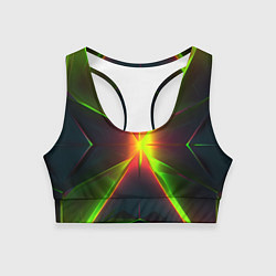 Топик спортивный женский Свечение буквой х, цвет: 3D-принт