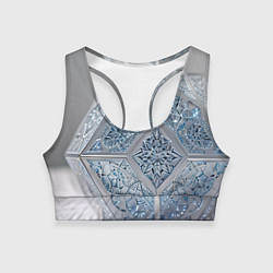 Топик спортивный женский Таинственный агат, цвет: 3D-принт