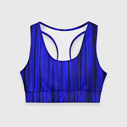 Топик спортивный женский Абстрактные полосы ультрамарин, цвет: 3D-принт
