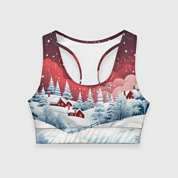 Женский спортивный топ Искрящийся новогодний воздух