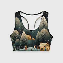 Женский спортивный топ Зимняя страна чудес