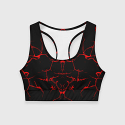 Топик спортивный женский Кровавые трещины, цвет: 3D-принт