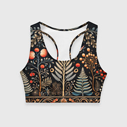 Женский спортивный топ Зимняя вязь