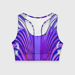 Женский спортивный топ Фиолетовые линии и полосы