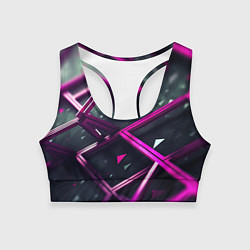 Женский спортивный топ Фиолетовая абстрактная конструкция