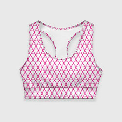 Топик спортивный женский Контурные сердце, цвет: 3D-принт