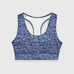 Топик спортивный женский Синий узор вязанного трикотажного полотна, цвет: 3D-принт