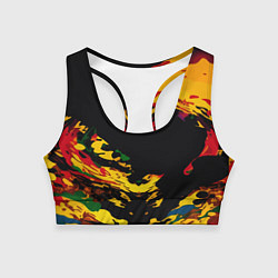 Топик спортивный женский Черная абстрактная дыра, цвет: 3D-принт