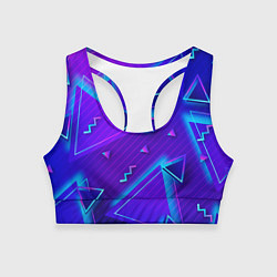 Топик спортивный женский Neon Pattern colored, цвет: 3D-принт