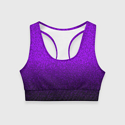 Топик спортивный женский Насыщенный сиреневый текстура градиент, цвет: 3D-принт