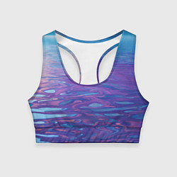 Топик спортивный женский Абстрактная вода живописная, цвет: 3D-принт