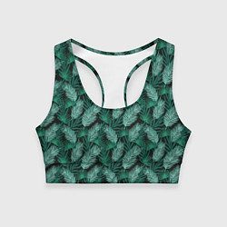 Женский спортивный топ Паттерн тропические листья