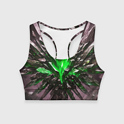 Женский спортивный топ Драгоценный камень зелёный