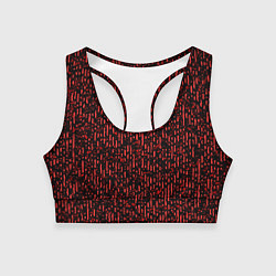 Топик спортивный женский Абстрактный полосатый красный, цвет: 3D-принт