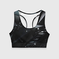 Топик спортивный женский Black luxury abstract, цвет: 3D-принт