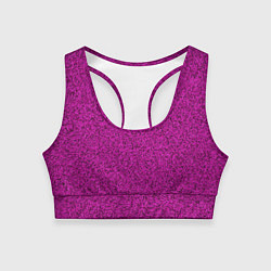 Топик спортивный женский Яркий сиреневый паттерн мелкая мозаика, цвет: 3D-принт