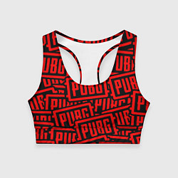 Топик спортивный женский PUBG pattern games, цвет: 3D-принт