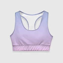 Топик спортивный женский Градиент лавандовый, цвет: 3D-принт