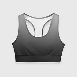 Топик спортивный женский От серого к черному оттенки серого, цвет: 3D-принт