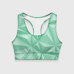 Топик спортивный женский Объемные пирамидки, цвет: 3D-принт