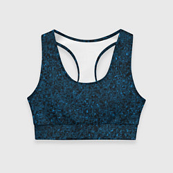 Топик спортивный женский Тёмный синий текстура, цвет: 3D-принт