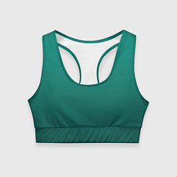 Топик спортивный женский Градиент нефритовый зелёный, цвет: 3D-принт