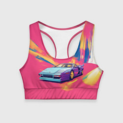 Топик спортивный женский Sports cars, цвет: 3D-принт